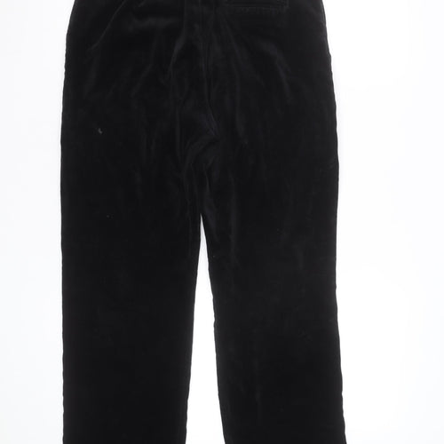 GAP Women’s Black Cotton Velvet Straight Leg Trousers Size 8