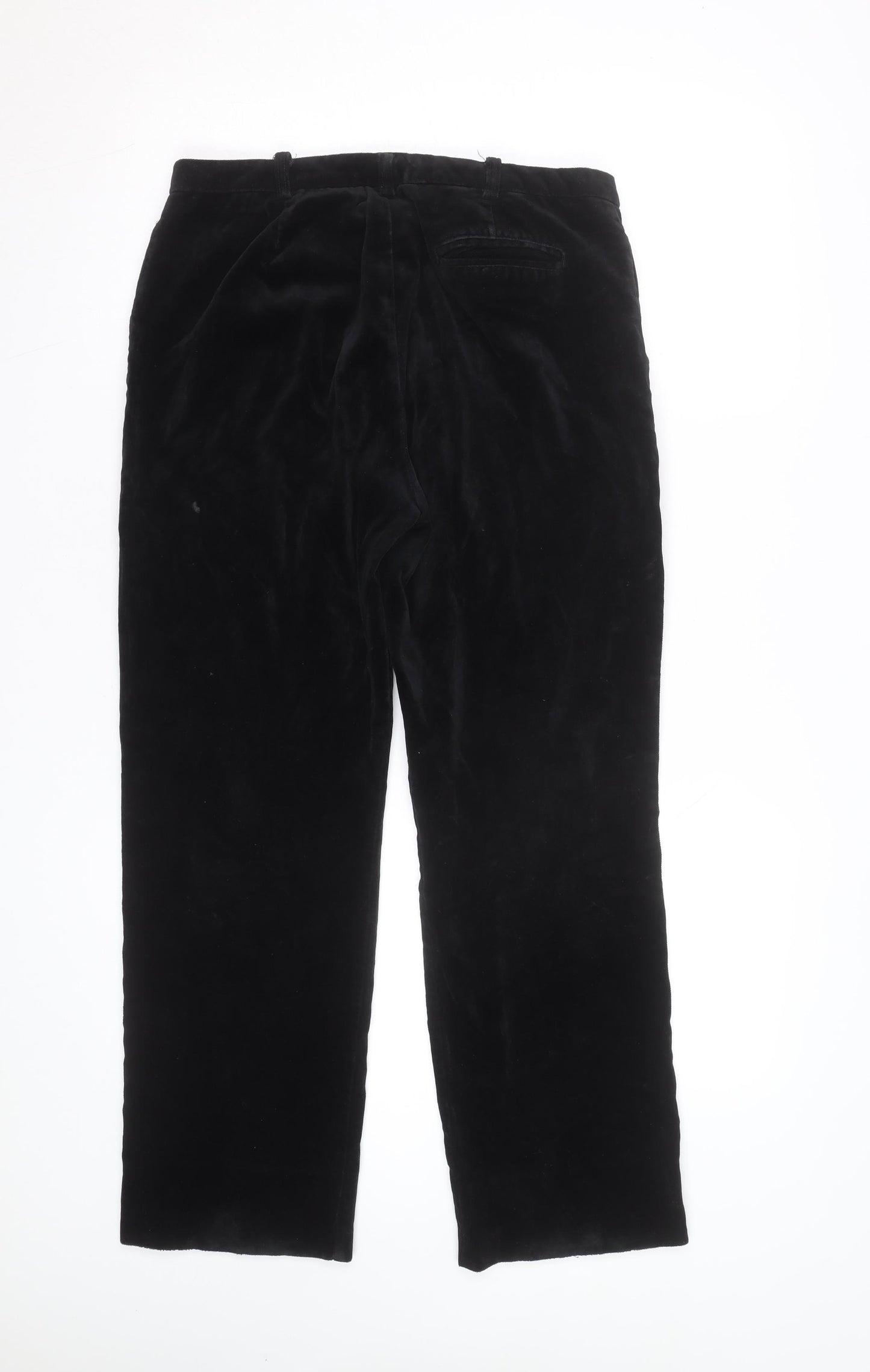 GAP Women’s Black Cotton Velvet Straight Leg Trousers Size 8