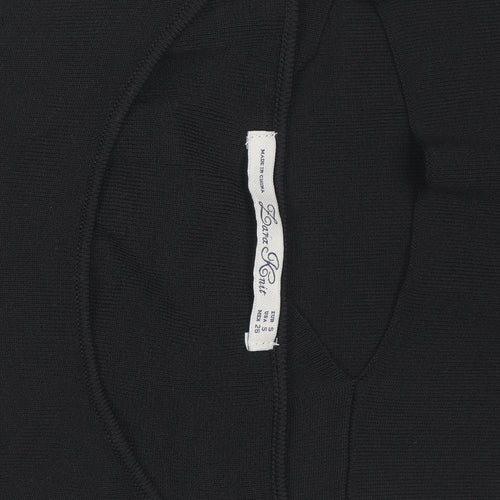 Zara Women Black Sleeveless Bodycon Knit Knee Length Dress S