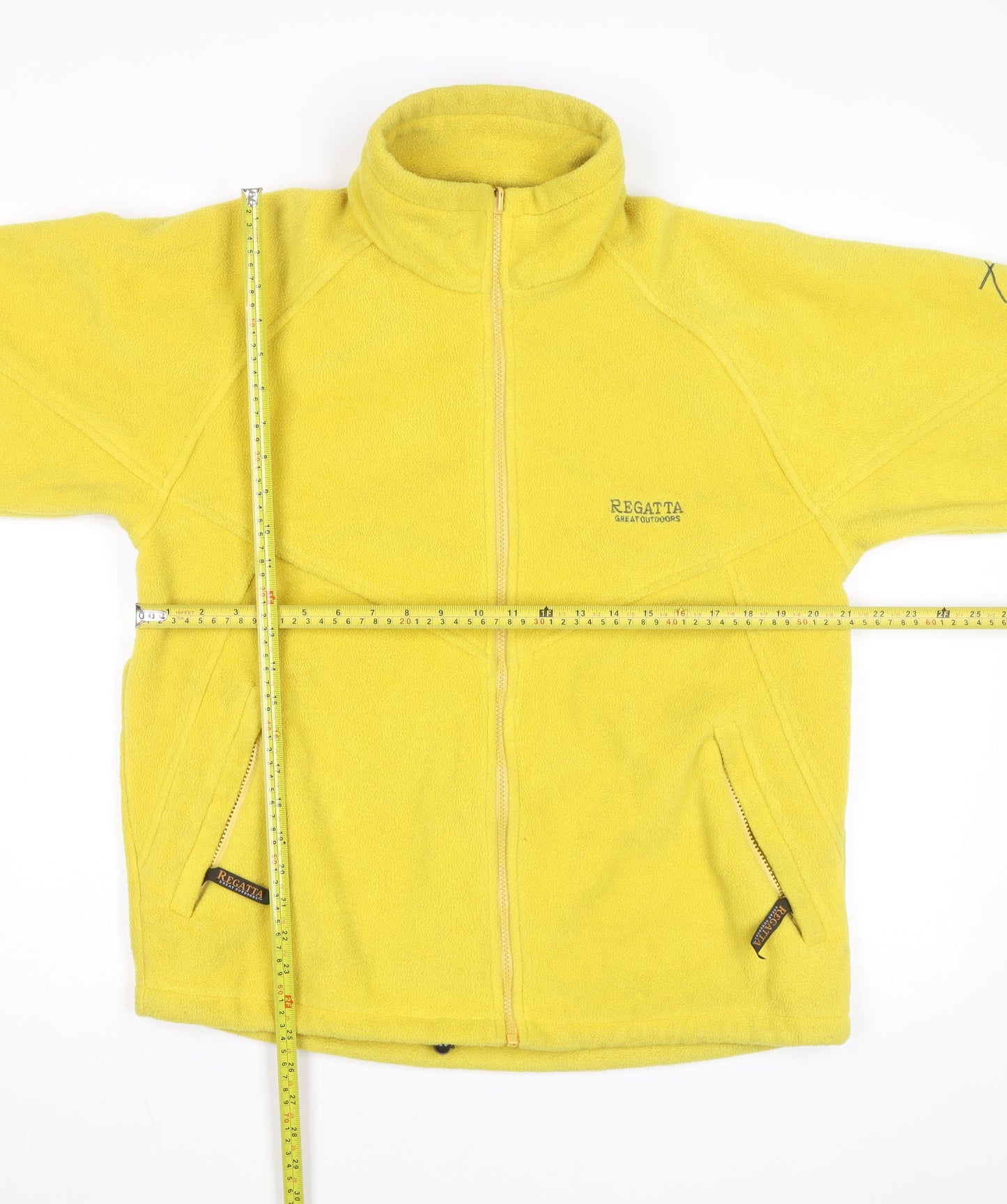 Regatta Men's Yellow Fleece Full Zip Activewear Jacket S 97cm