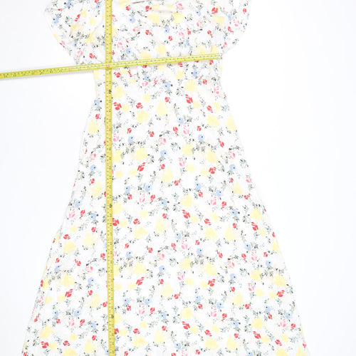 Marks and Spencer Women's Multicoloured Floral Midi Dress Size 12
