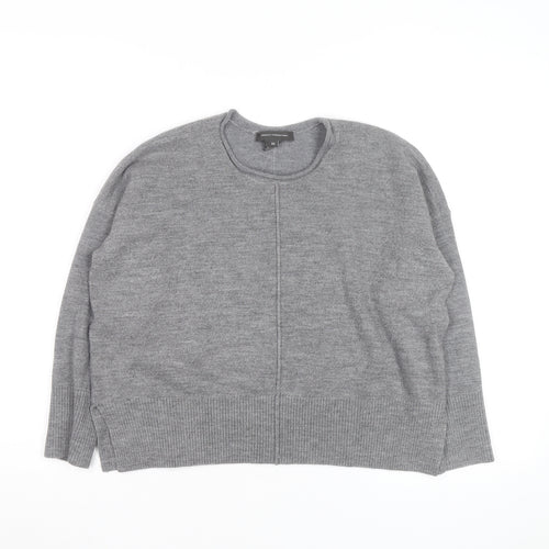 French Connection Men's Grey Wool Blend Crew Neck Jumper XS