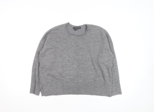 French Connection Men's Grey Wool Blend Crew Neck Jumper XS