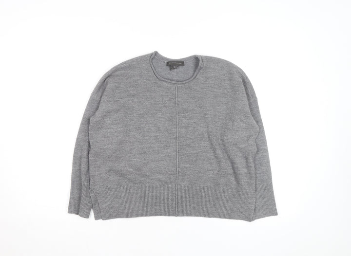 French Connection Men's Grey Wool Blend Crew Neck Jumper XS