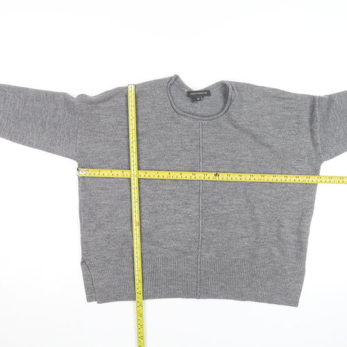 French Connection Men's Grey Wool Blend Crew Neck Jumper XS
