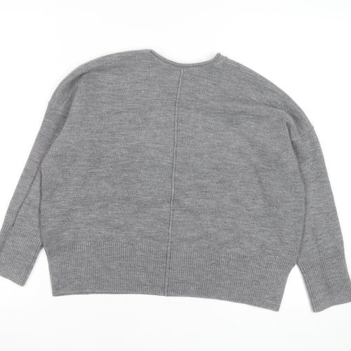 French Connection Men's Grey Wool Blend Crew Neck Jumper XS