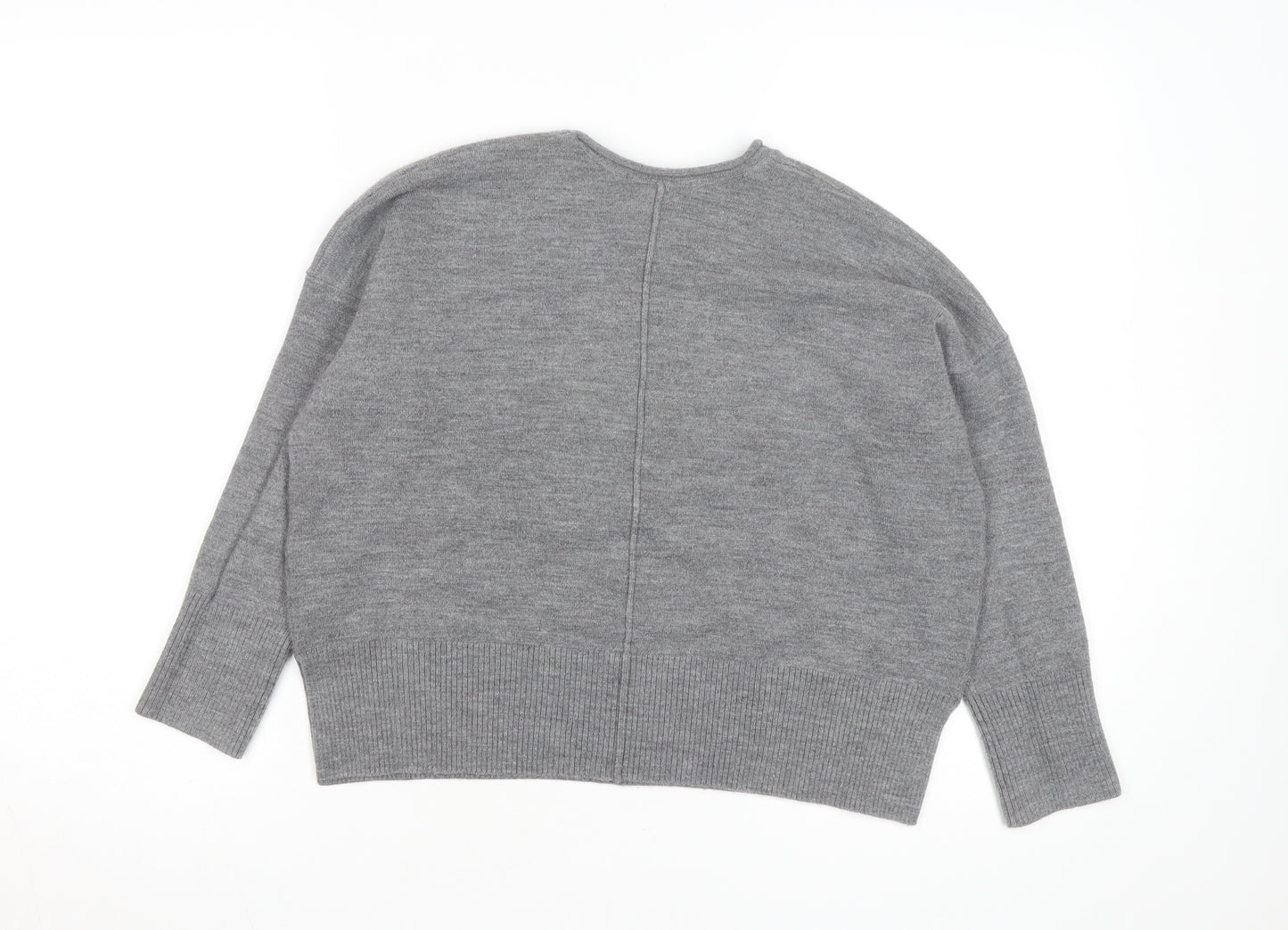 French Connection Men's Grey Wool Blend Crew Neck Jumper XS