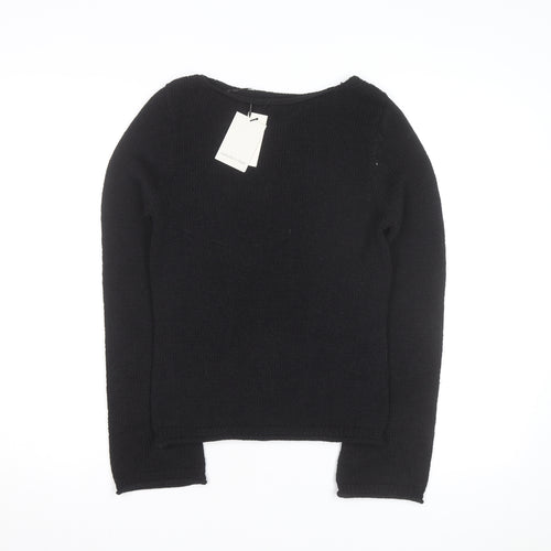 Nobody's Child Women's Black Size 8 Crew Neck Long Sleeve Jumper