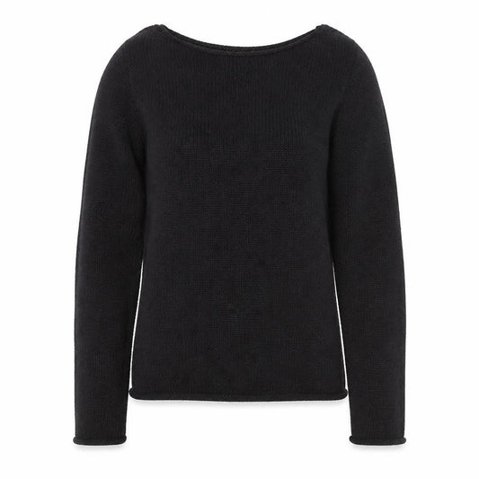 Front view of Nobody's Child Women's Black, size 8, Crew Neck Long Sleeve Jumper