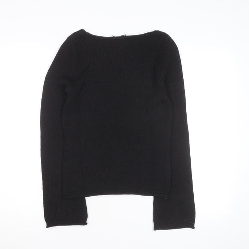 Nobody's Child Women's Black Size 8 Crew Neck Long Sleeve Jumper