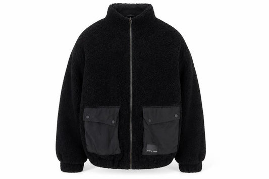 Saint + Sinner Men's Black Fleece Full Zip Jacket Size L