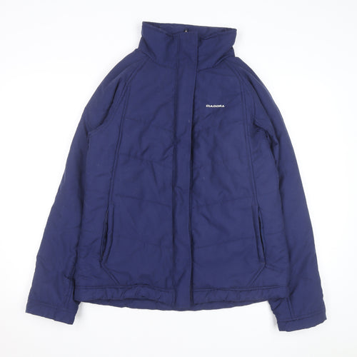 Diadora Women's Blue Puffer Jacket Size 16 Winter Casual