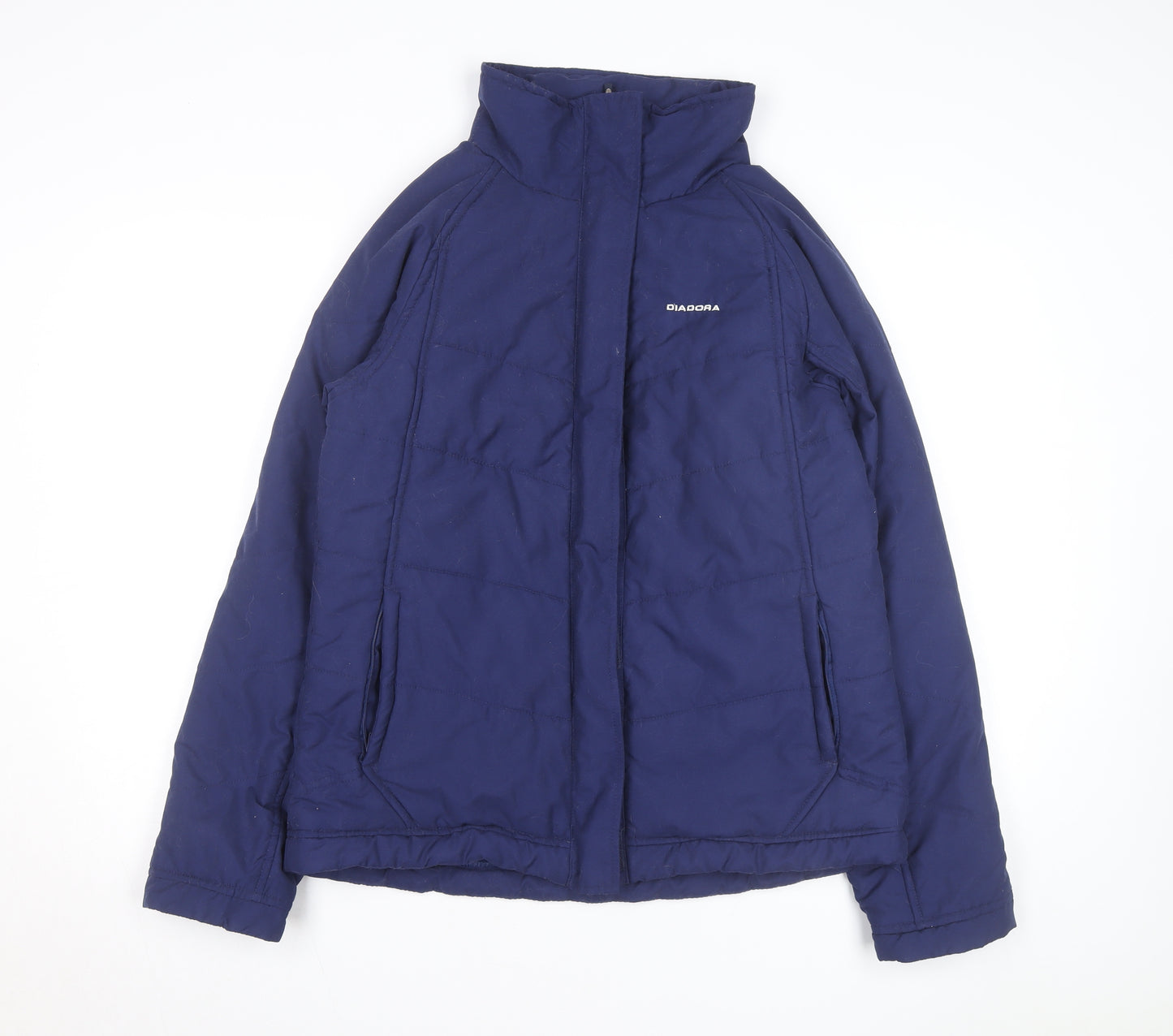 Diadora Women's Blue Puffer Jacket Size 16 Winter Casual