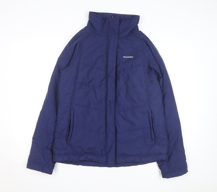 Diadora Women's Blue Puffer Jacket Size 16 Winter Casual