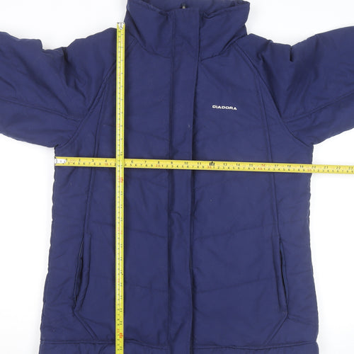 Diadora Women's Blue Puffer Jacket Size 16 Winter Casual