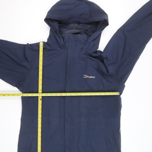Berghaus Men's Blue Waterproof Hooded Rain Jacket L Regular