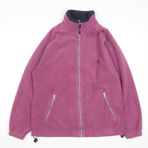 Cotton Traders Men Purple Fleece Full Zip Jacket M Polyester Outdoor