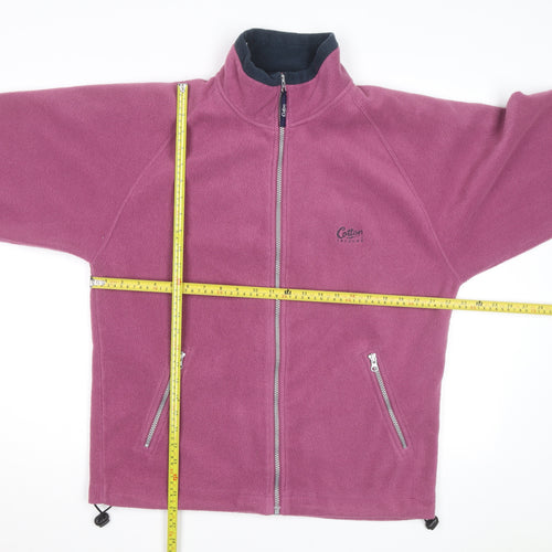 Cotton Traders Men Purple Fleece Full Zip Jacket M Polyester Outdoor