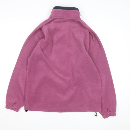 Cotton Traders Men Purple Fleece Full Zip Jacket M Polyester Outdoor
