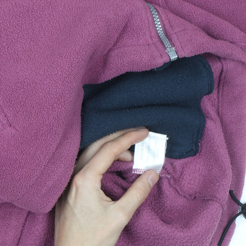 Cotton Traders Men Purple Fleece Full Zip Jacket M Polyester Outdoor