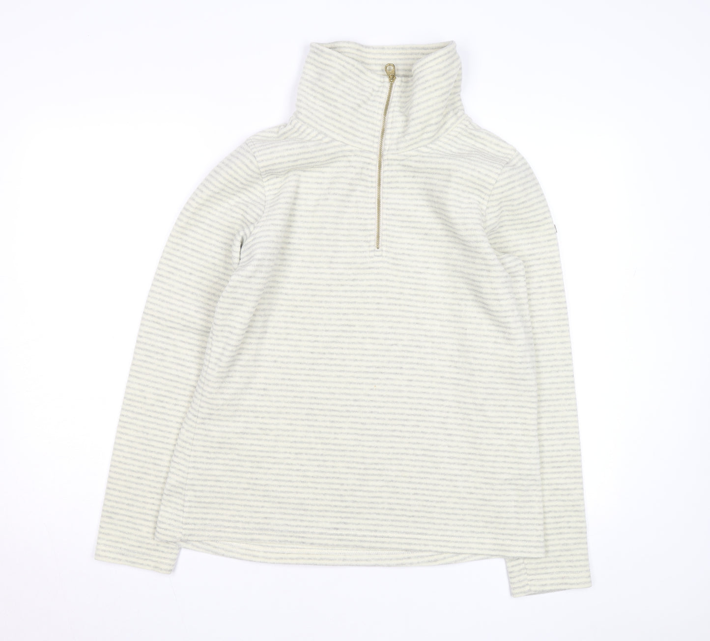 Regatta Womens Ivory Striped Fleece 1/2 Zip Sweatshirt Size 14