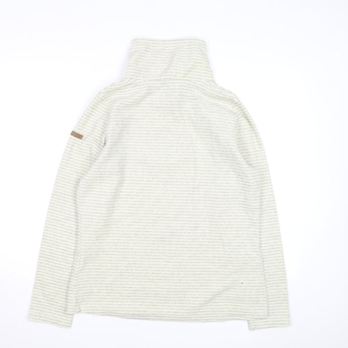 Regatta Womens Ivory Striped Fleece 1/2 Zip Sweatshirt Size 14
