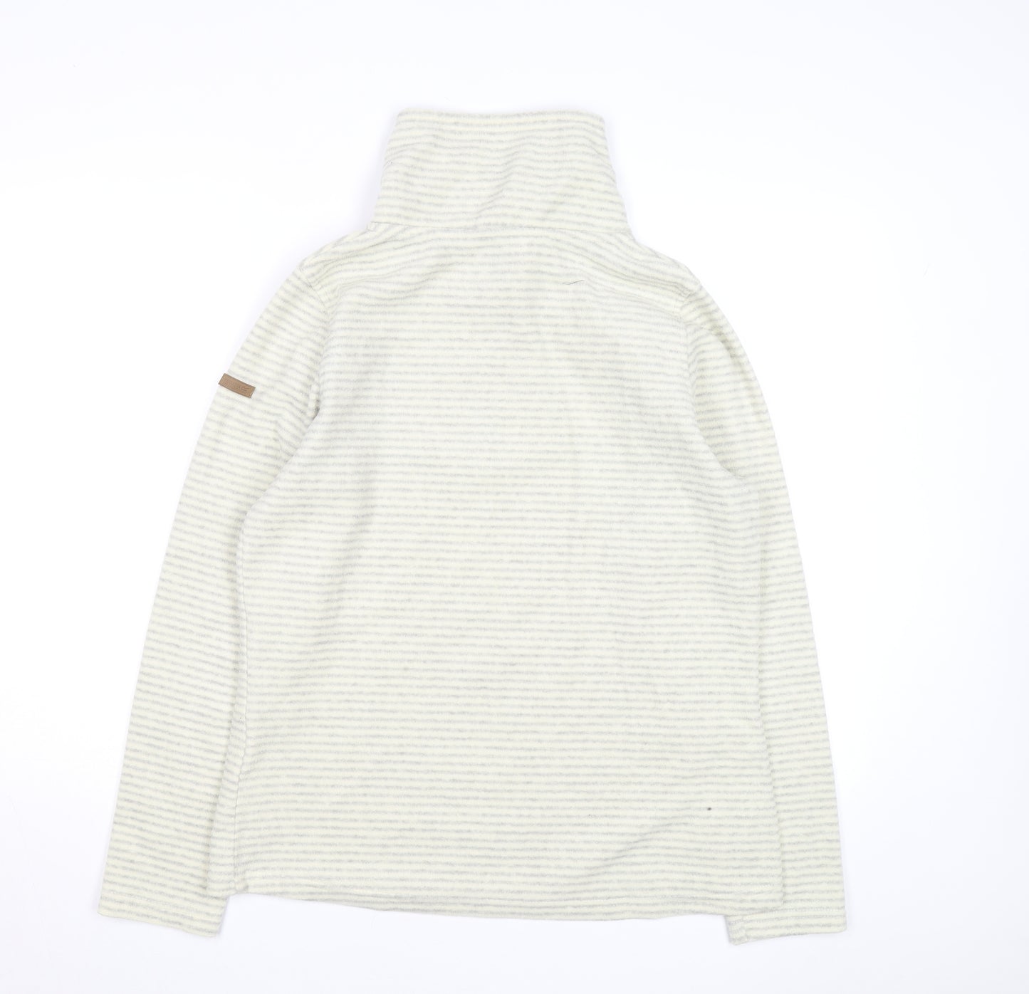 Regatta Womens Ivory Striped Fleece 1/2 Zip Sweatshirt Size 14