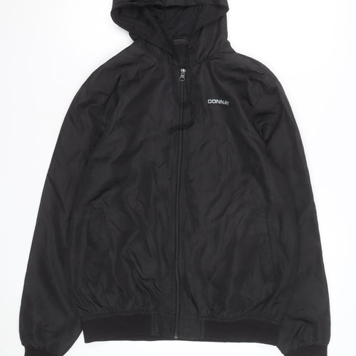 Donnay Men’s Black Hooded Windbreaker Jacket Size S