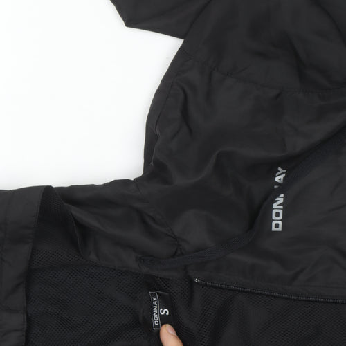 Donnay Men’s Black Hooded Windbreaker Jacket Size S