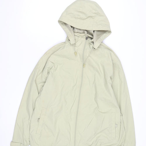 Bluestar Exchange Men's Beige Hooded Windbreaker Jacket Size M