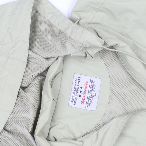 Bluestar Exchange Men's Beige Hooded Windbreaker Jacket Size M