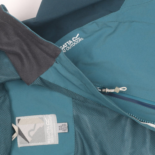 Regatta Women Blue Waterproof Hooded Rain Jacket Size 14