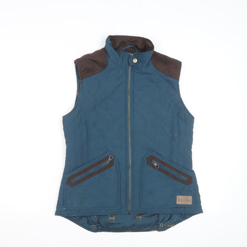 Jack Murphy Women's Blue Quilted Waistcoat Gilet Size 10