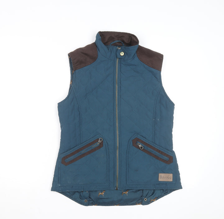 Jack Murphy Women's Blue Quilted Waistcoat Gilet Size 10