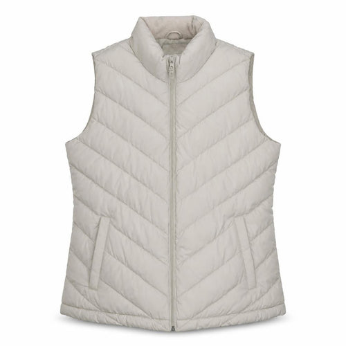 Gap Men Beige Puffer Waistcoat L Quilted Sleeveless Jacket