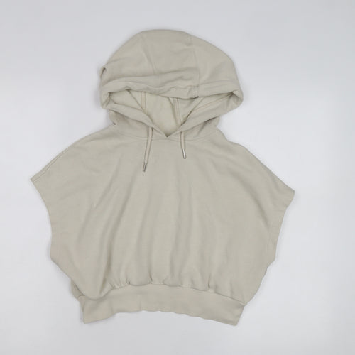 H&M Sport Women’s Beige Sleeveless Hooded Pullover Hoodie Size S
