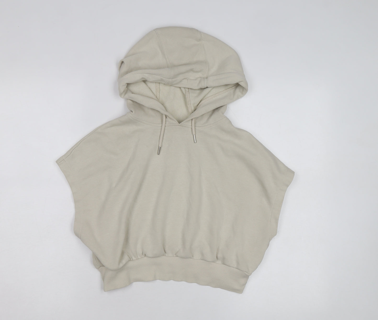 H&M Sport Women’s Beige Sleeveless Hooded Pullover Hoodie Size S
