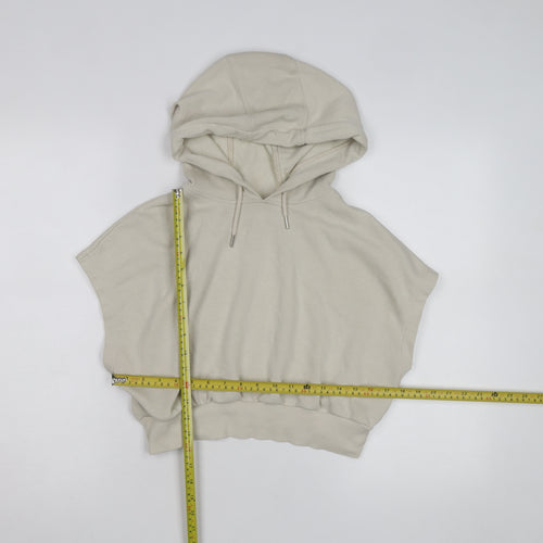 H&M Sport Women’s Beige Sleeveless Hooded Pullover Hoodie Size S
