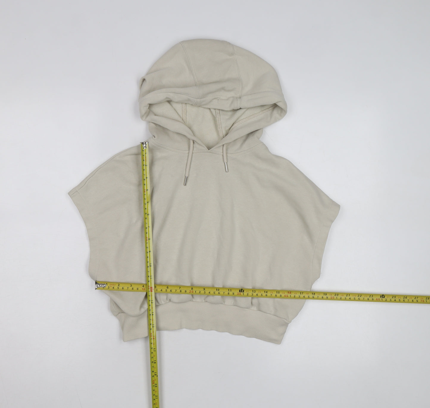 H&M Sport Women’s Beige Sleeveless Hooded Pullover Hoodie Size S