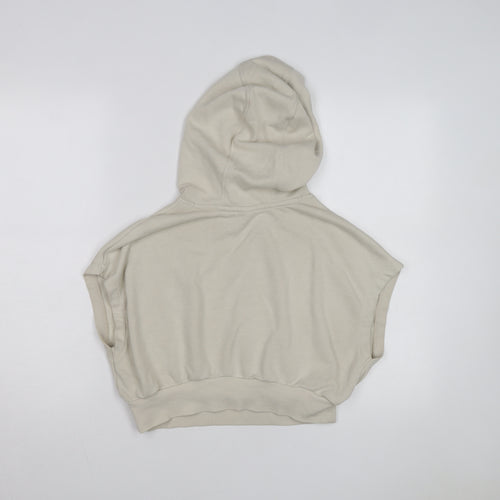 H&M Sport Women’s Beige Sleeveless Hooded Pullover Hoodie Size S