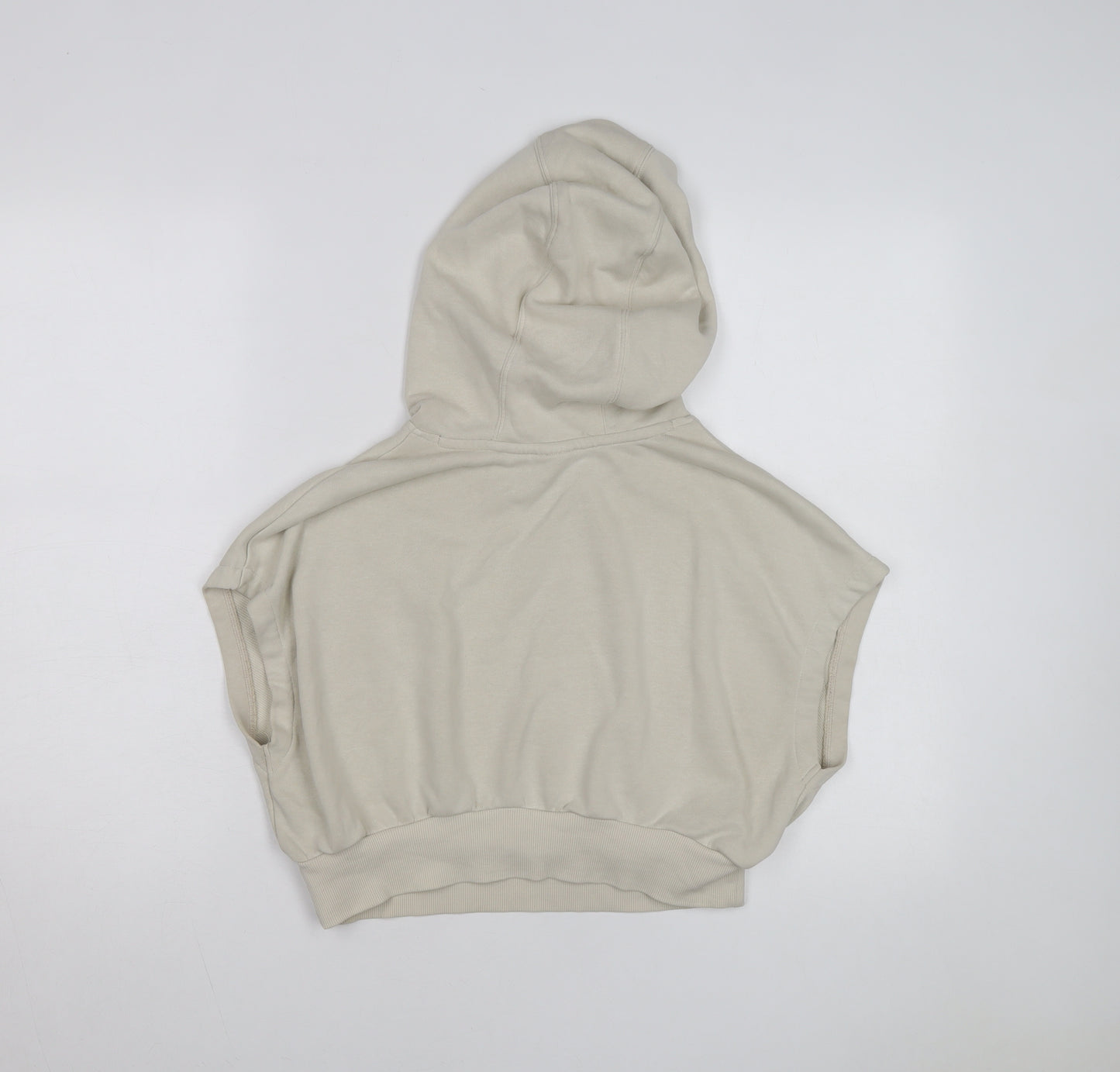 H&M Sport Women’s Beige Sleeveless Hooded Pullover Hoodie Size S