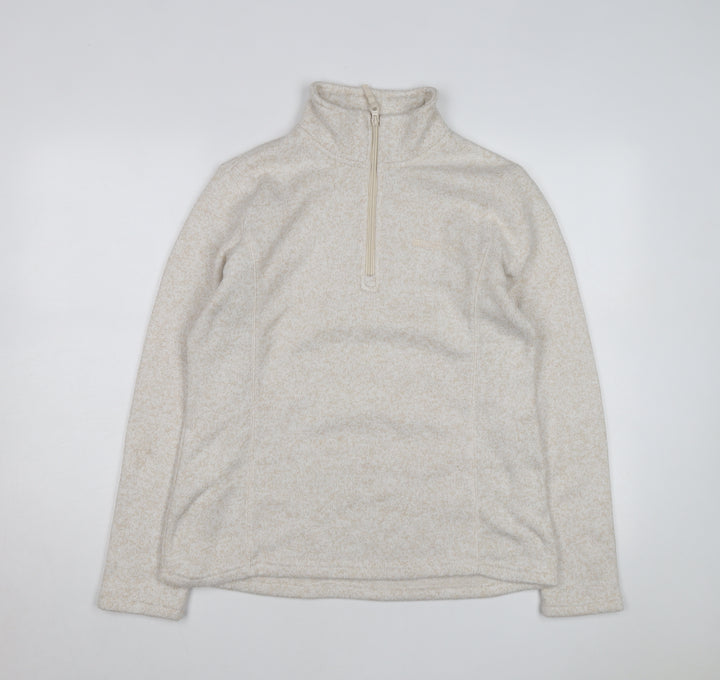 Mountain Warehouse Women's Beige 1/2 Zip Pullover Fleece UK 14