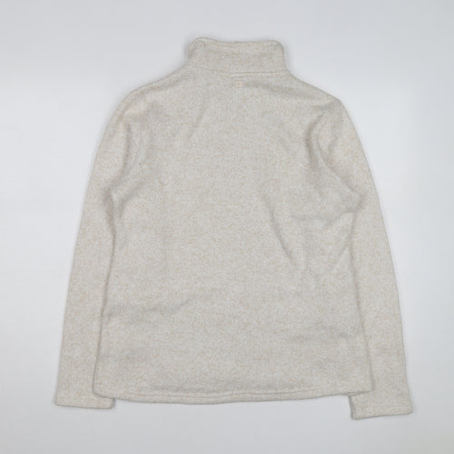 Mountain Warehouse Women's Beige 1/2 Zip Pullover Fleece UK 14