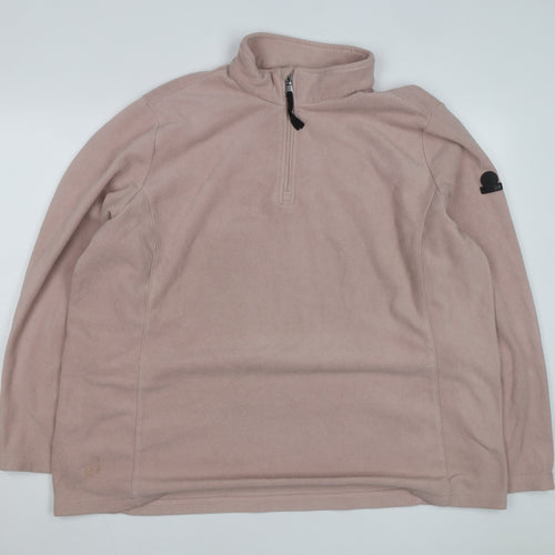 TOG24 Women’s Beige Fleece 1/4 Zip Pullover Sweatshirt Size 22