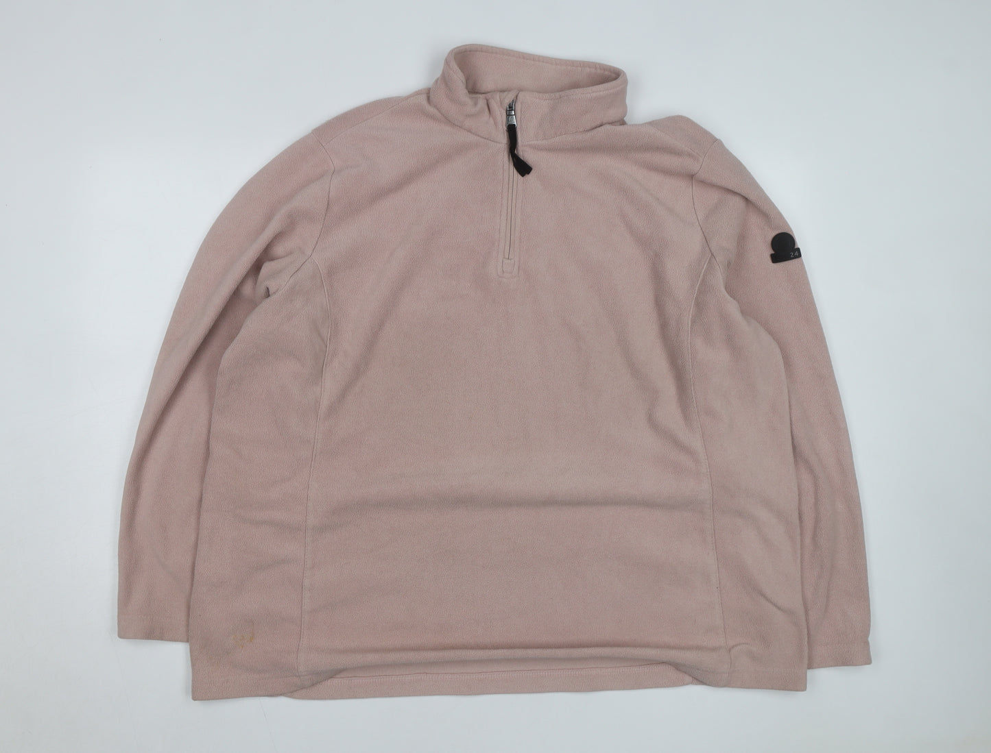 TOG24 Women’s Beige Fleece 1/4 Zip Pullover Sweatshirt Size 22