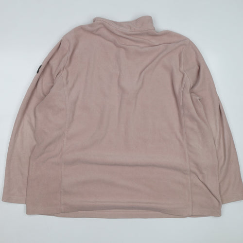 TOG24 Women’s Beige Fleece 1/4 Zip Pullover Sweatshirt Size 22