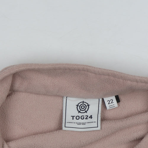 TOG24 Women’s Beige Fleece 1/4 Zip Pullover Sweatshirt Size 22