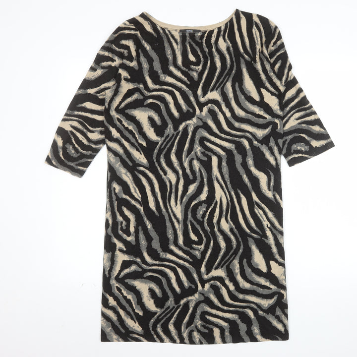 Marks and Spencer Women’s Multicoloured Animal Print 3/4 Sleeve Tunic Jumper Size 14