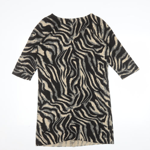 Marks and Spencer Women’s Multicoloured Animal Print 3/4 Sleeve Tunic Jumper Size 14
