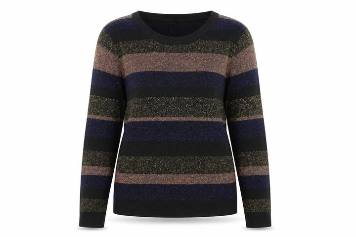 Atmosphere Women’s Multicoloured Striped Sparkly Pullover Jumper Size 14